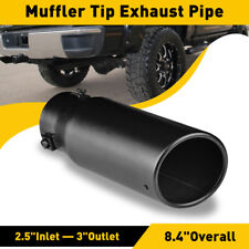 Black Stainless Steel Car Exhaust Pipe Tip Tail Muffler Accessories Universal picture