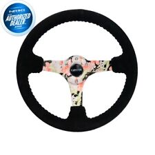 NEW NRG Steering Wheel 350mm Black Suede Hydro Dipped Floral RST-036FL-S picture
