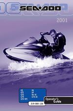 Sea-Doo Owners Manual Book 2001 GTX DI & RXX picture