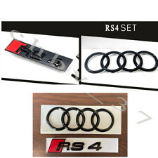 Fit Audi RS4 Gloss Black Full Set Front Rear Badges Emblem For Audi RS4 picture