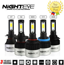 Nighteye 2x 72W 9000LM LED Headlight Bulbs Kit Car Driving White 6500K Plug&Play picture