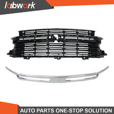 Labwork Front Grille For 2021 2022 Chevrolet Suburban Tahoe LS LT Chrome & Black picture