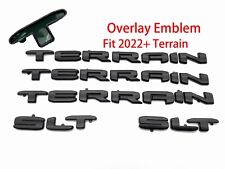 5PCS Matte Black Door Rear Terrain SLT  OVERLAY Emblem Fit 2022-2024 Terrain picture
