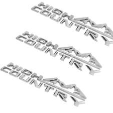3x 3D Gloss Chrome High Country Fender Emblem Rear Badge For Silverado 2019-2023 picture