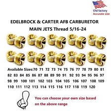 20 PACK EDELBROCK & CARTER AFB CARBURETOR MAIN JETS SIZES .077 THRU .120 picture