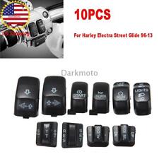 10x Black Hand Control Switch Housing Caps For Harley Electra Street Glide 96-13 picture