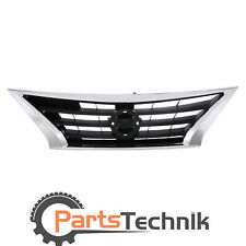 For 2015-18 Nissan Versa Front Grille Upper Bumper Grill Cover Chrome Black Assy picture