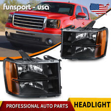 Headlights Assembly Pair for 2007-2013 GMC Sierra 1500 / 2007-2014 2500HD 3500HD picture