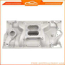 Satin Aluminum Dual Plane Intake Manifold for 1996-up SBC Chevy 350 383 Vortec picture