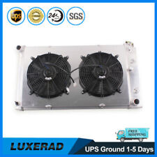 4 Row shroud 2*Fan Radiator For Chevy Chevelle GTO LeMans 1968-1972 1969 1971 70 picture