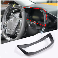 For Corvette C8 2020-24 Real Carbon Dashboard Tachometer Panel Frame Cover Trim picture