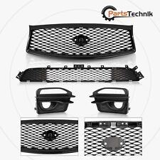Front Upper Lower Grille Grill Fog Light Cover Kit For Infiniti Q50 Sport 14-17 picture
