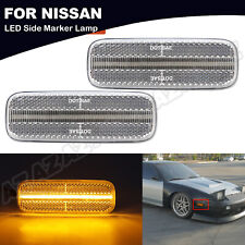 For 93-97 Nissan Altima 89-94 240SX Front Amber LED Side Marker Signal Light 2PC picture