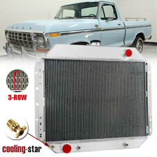 3 Rows Core Aluminum Radiator Fits Ford F100 F150 F250 F350 Bronco V8 66-79 picture