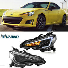 Pair LED Headlights Dynamic Turn Signal For Subaru BRZ Scion FR-S Toyota 86 picture
