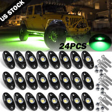 Green 24 Pods LED Rock Lights For Jeep Offroad Boat Truck UTV ATV Underbody Lamp picture