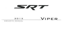 2013 Dodge Viper SRT Owners Manual User Guide picture