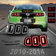 For 2010-2014 Ford Mustang LED Tail Lights Sequential Signal DRL Brake Lamps Set picture