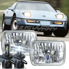 Pair 7x6'' 5x7'' Headlights Hi-Lo Beam DRL For Chevy Corvette C4 1984 1985-1996 picture