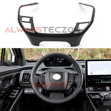 Steering Wheel Cover Trim Accessories For Toyota bZ4X 2023 2024 Carbon Fiber picture