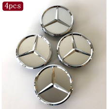 Set of 4 For Mercedes-Benz Silver/Chrome Wheel Center Hub Caps - 75MM AMG WREATH picture