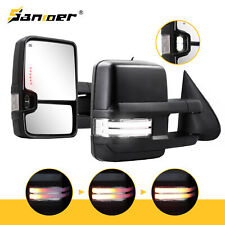 2X Textured Tow Mirrors Switchback LED Heated for 2003-2007 Chevy Silverado GMC picture