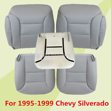For 95-99 GMC Sierra Chevy Tahoe Front Leather Seat Cover & Driver Foam Cushion picture