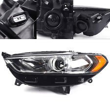 Left Driver Side Fit 2013-2016 Ford Fusion Headlight Halogen Chrome Headlamp picture