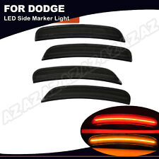 4PCS LED Side Marker Lights Front Rear For 2015-2023 Dodge Charger Smoked Lens picture