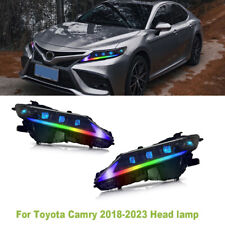 Pair RGB LED Headlight For 2018-2023 Toyota Camry 8th Gen Head Lamp Assembly picture
