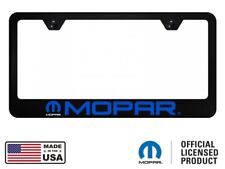 Mopar Emblem Black Unbreakable Polycarbonate License Plate Frame - Licensed picture