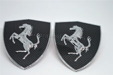 Ferrari 488 458 Italia California Carbon Fiber Fender Shield badge Emblem Kit picture