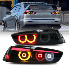 HCmotion LED Tail Lights For Mitsubishi Lancer EVO X 2008-2017 Smoked 4Pcs Rear picture