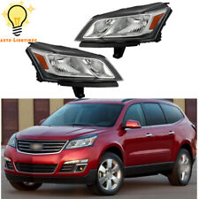 For 2013 2014 15 16 17 Chevy Traverse Halogen Chrome Headlights Left&Right Side picture