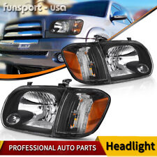 Headlights For 2005-2006 Toyota Tundra 05 06 07 Sequoia Headlamps+Corner Lamps picture