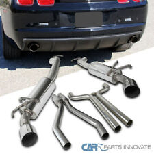 Fits 10-15 Chevy Camaro 3.6L V6 Chrome Dual Catback Exhaust System Muffler Tip picture