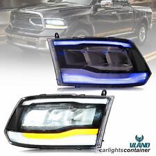For 09-18 Dodge Ram 1500/2500/3500 Classic 19-21 LED CLEAR Reflector Headlights picture