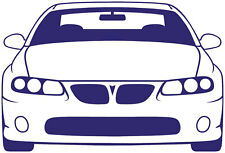 Pontiac GTO 2004-2006 Front View Vinyl Decal Your Color Choice Sticker picture