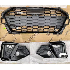 Fit For AUDI A4 2020-2023 S4 Style Bumper Grill W / Fog Light Grill Panel Grille picture