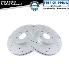 Front Performance Drilled Slotted G-Coated Disc Brake Rotor Pair for Hyundai picture