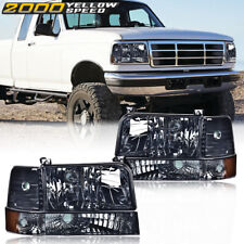 Fit For 1992-1996 Ford F150/250/350 Bronco Headlights W/Corner Signal Bumpe 6Pcs picture