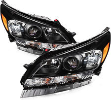 For 2013-2015 Chevrolet Malibu Black Housing Projector Headlight Assembly Pair picture