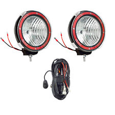 Pair 7 inches 4x4 Off Road 6000K 55W Xenon HID Fog Lamp Light Flood 2pcs +RELAY picture