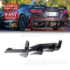 For Corvette C8 Z51 20-23 STG 3 Add-On Carbon Fiber Rear Bumper Diffuser Spoiler picture