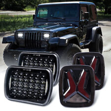 4PCS COMBO for Jeep Wrangler YJ 1987 to 1995 X Tail Lights 5
