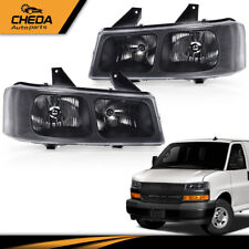 2X Fit For 2003-2019 Chevy Express GMC Savana Van Clear Lens Headlights Lamps picture