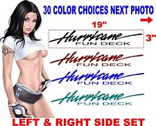 HURRICANE FUN DECK DECALS STICKER REPLACEMENT BOAT  HULL SIDE 30 COLOR CHOICES picture