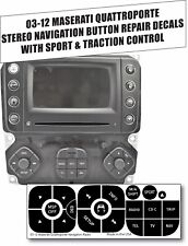 03-12 Maserati Quattroporte Stereo Navigation Sport Black Button Repair Stickers picture