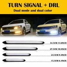 2x LED Daytime Running Light Sequential DRL Turn Signal Headlight Strip Lamp USA picture
