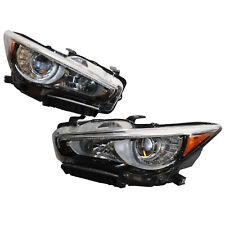 Left+Right LED Projector Headlight Headlamp with AFS Fits 2014-2017 Infiniti Q50 picture